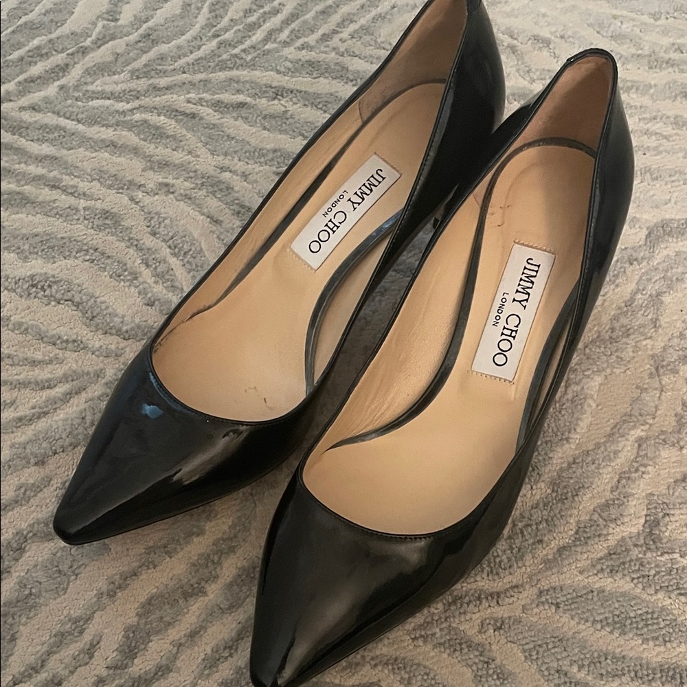Jimmy Choo Glossy Black Patent Heels